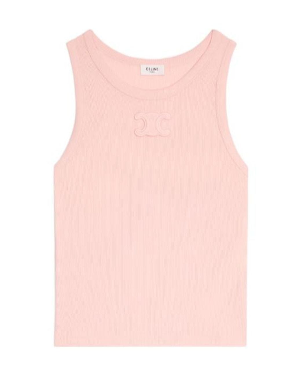 Céline Pink Triomphe Tank Top