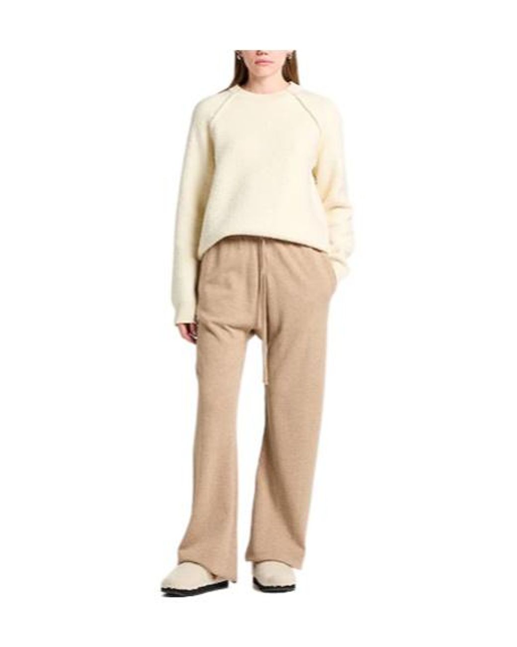 Maison Margiela Natural Lightweight Knit Flared Pants