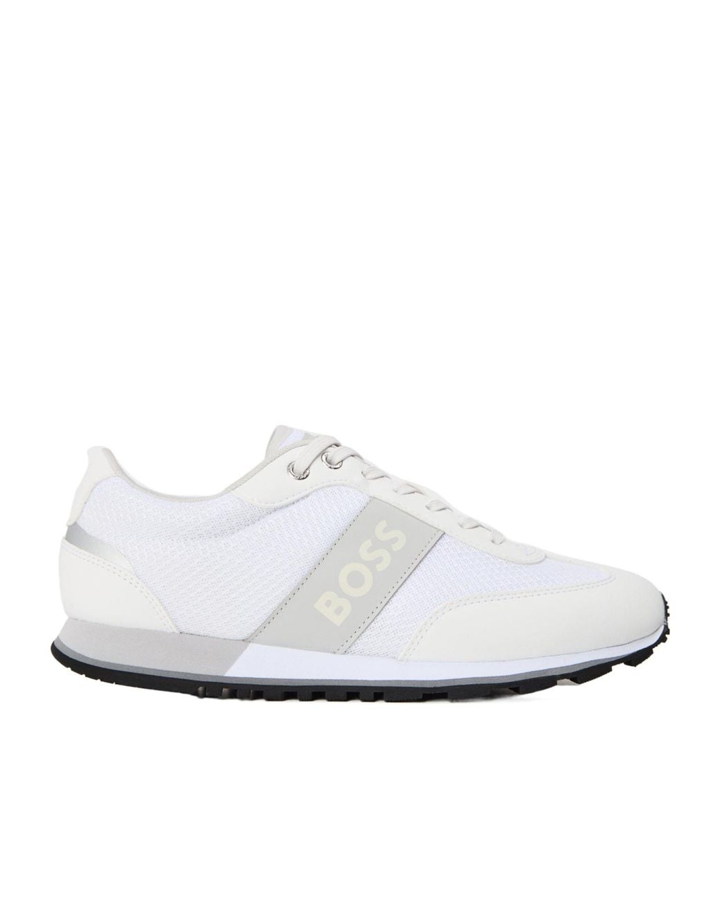 Boss White Simple Casual Shoes for men