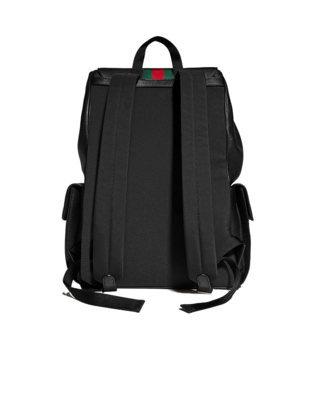 Gucci Black Web Trademark Medium Backpack for men