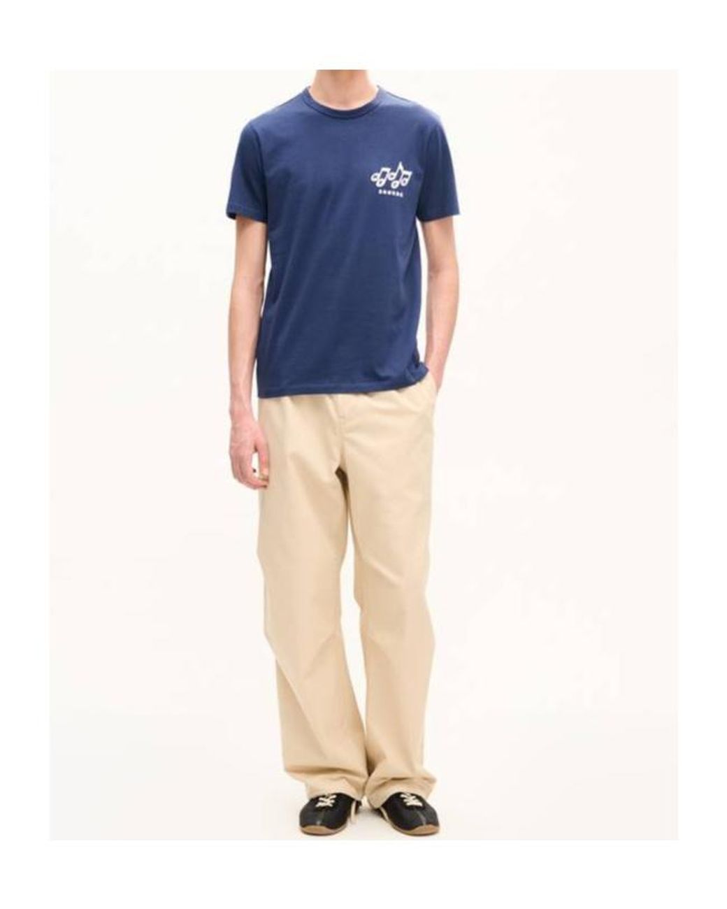 KENZO Blue Sounds' Embroidered Slim T-Shirt for men