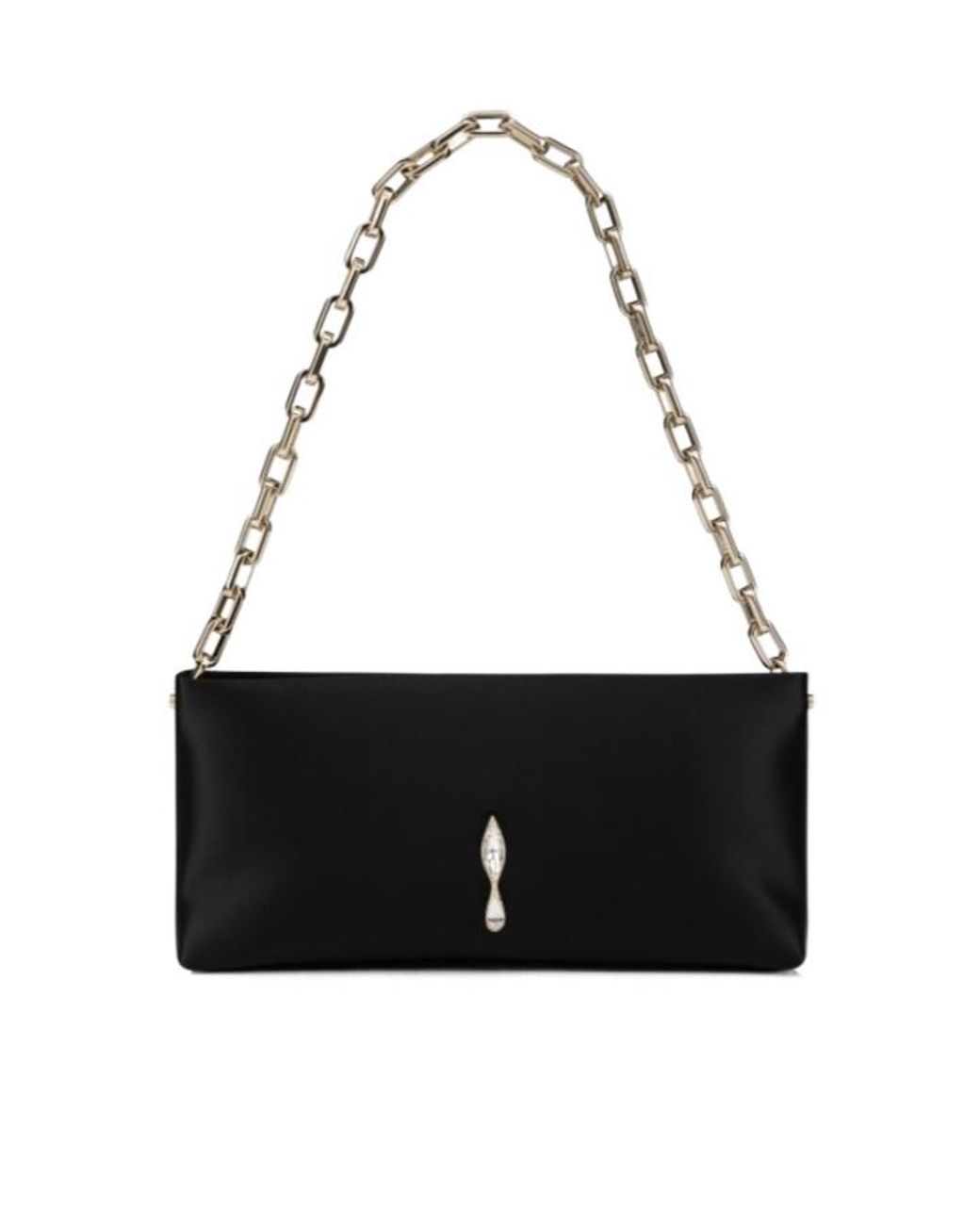 Christian Louboutin Black Maykimay Chained Clutch Bag