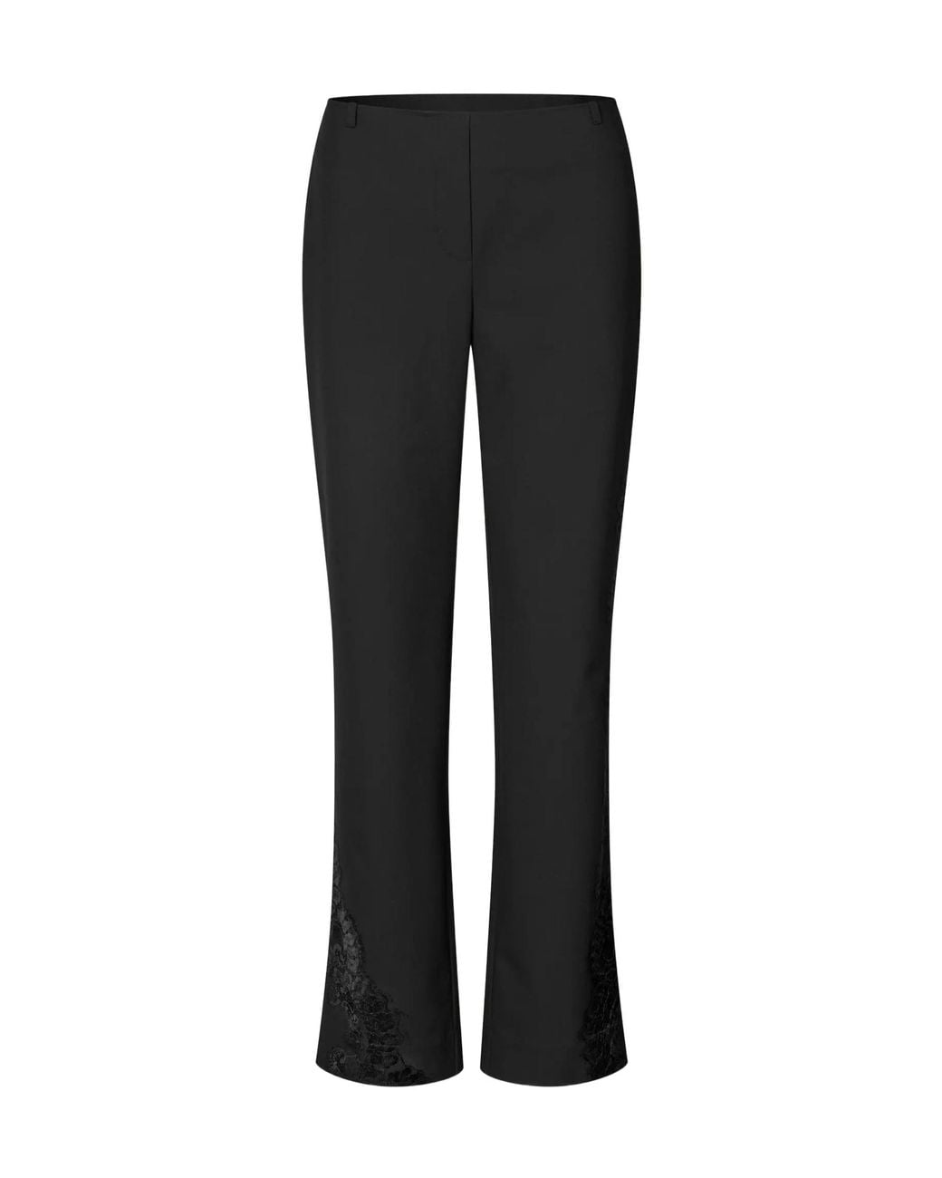 Samsøe & Samsøe Black Lace Detail Casual Pants