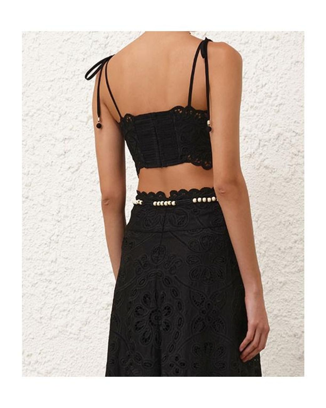 Zimmermann Black Rhiannon Embroidered Bodice