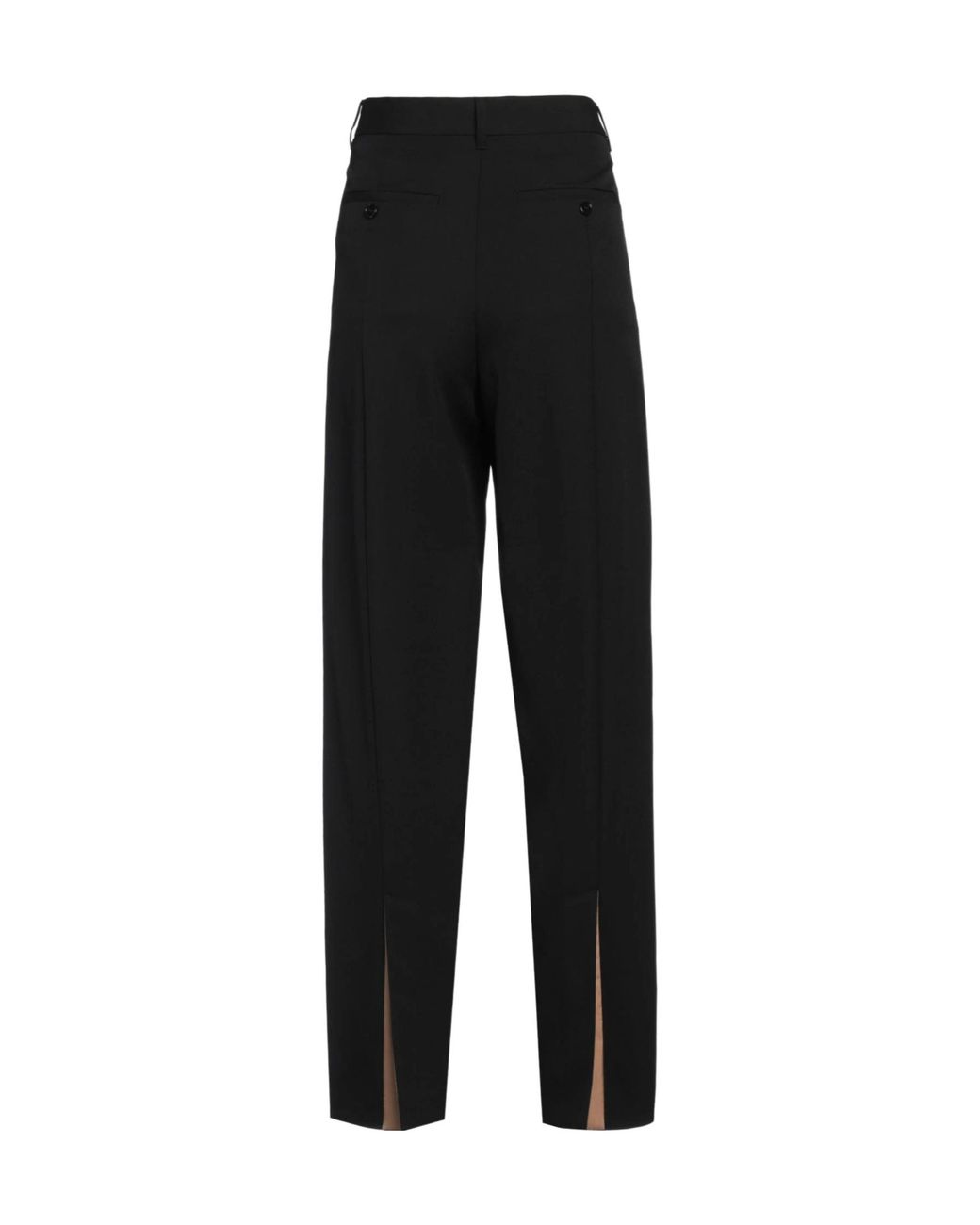 Burberry Black Solid-Colored Loose Trousers