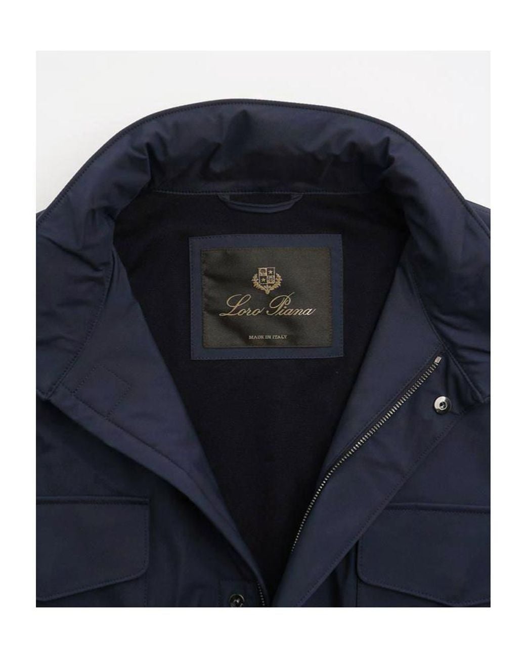 Loro Piana Blue Traveller High-Neck Jacket for men