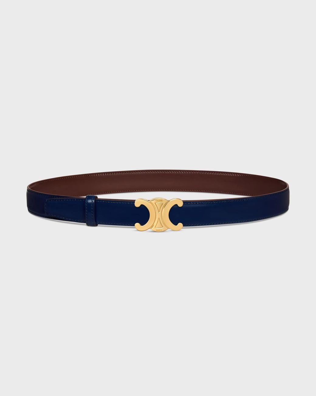 Céline Blue Triomphe Buckle Reversible Strap 25Mm for men