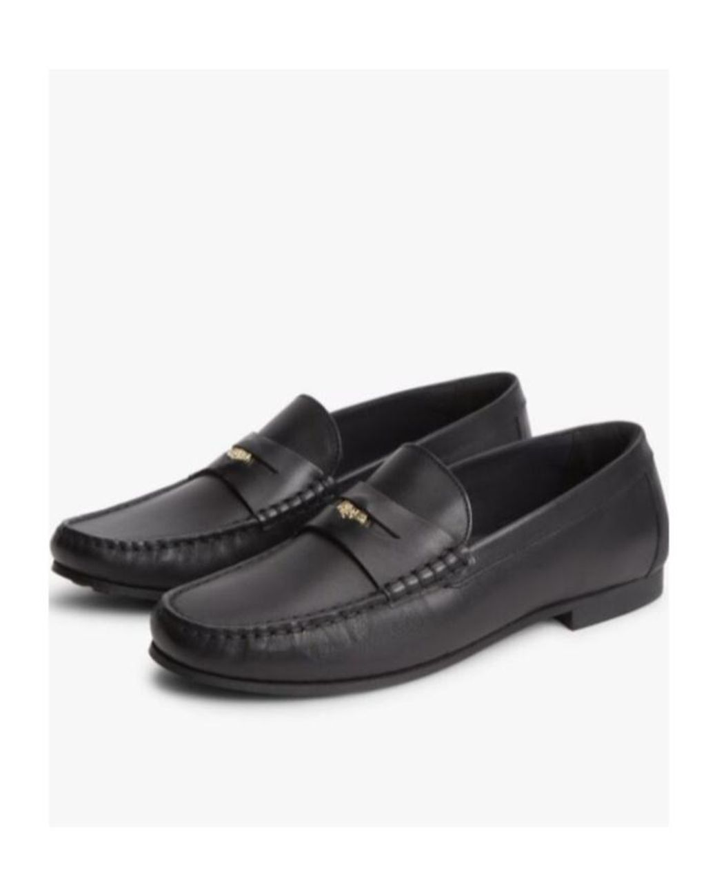 Tommy Hilfiger Black Metal Detail Flat Shoes