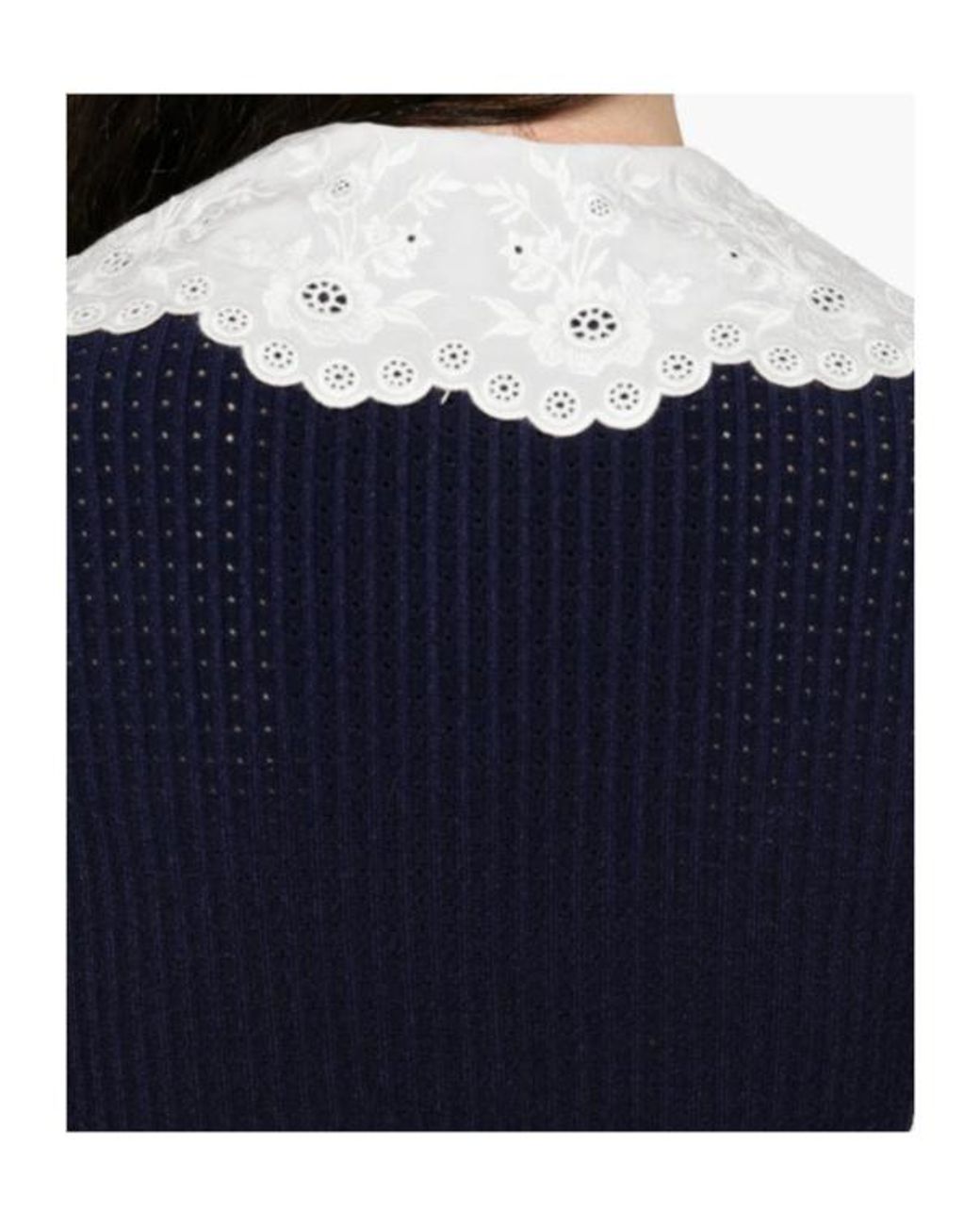 Self-Portrait Blue Knitted Taffeta Mini Dress