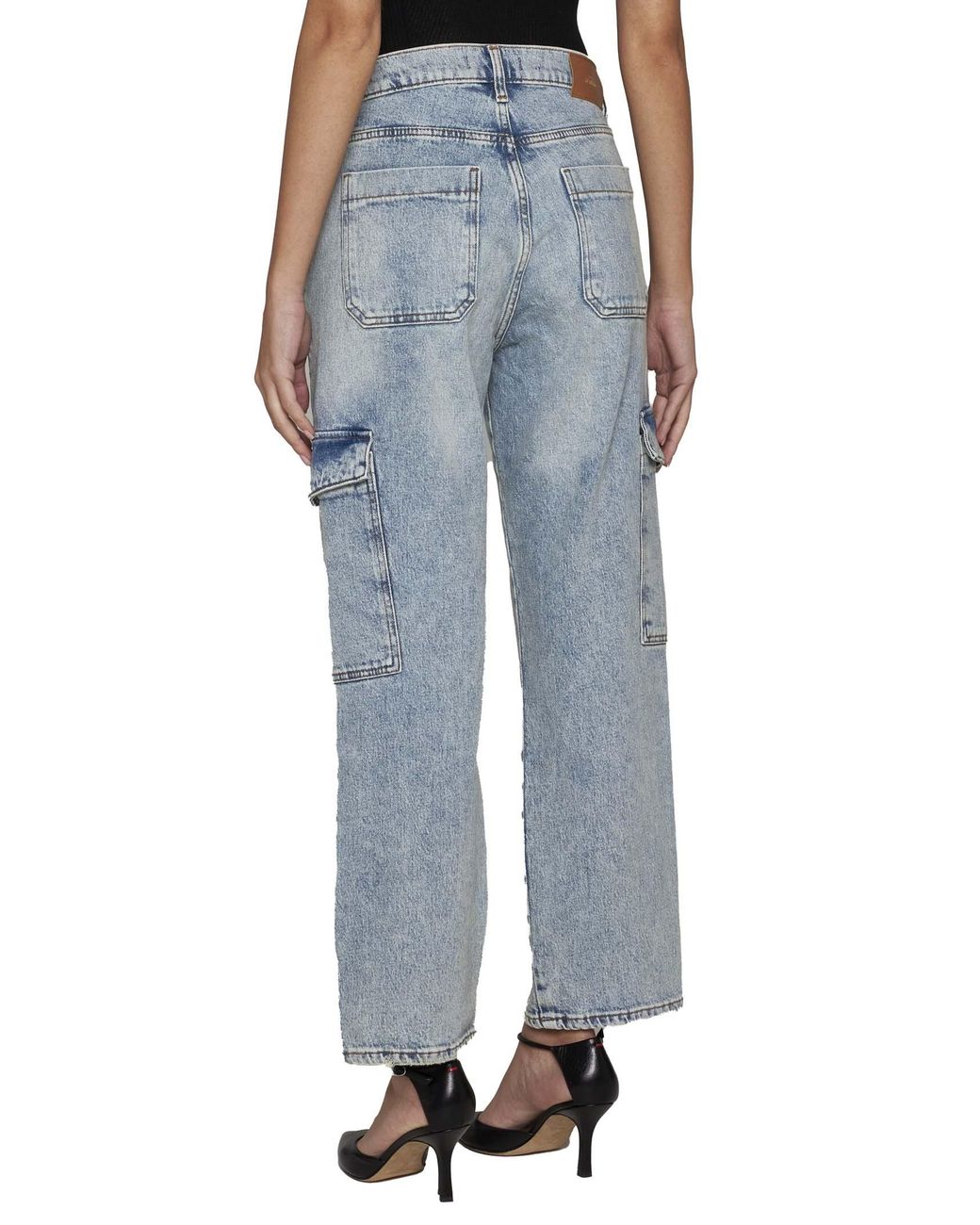 7 For All Mankind Blue Logan Cargo Jeans