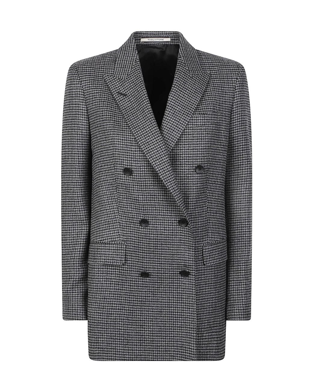 Tagliatore Gray Jasmine Houndstooth Double-Breasted Blazer