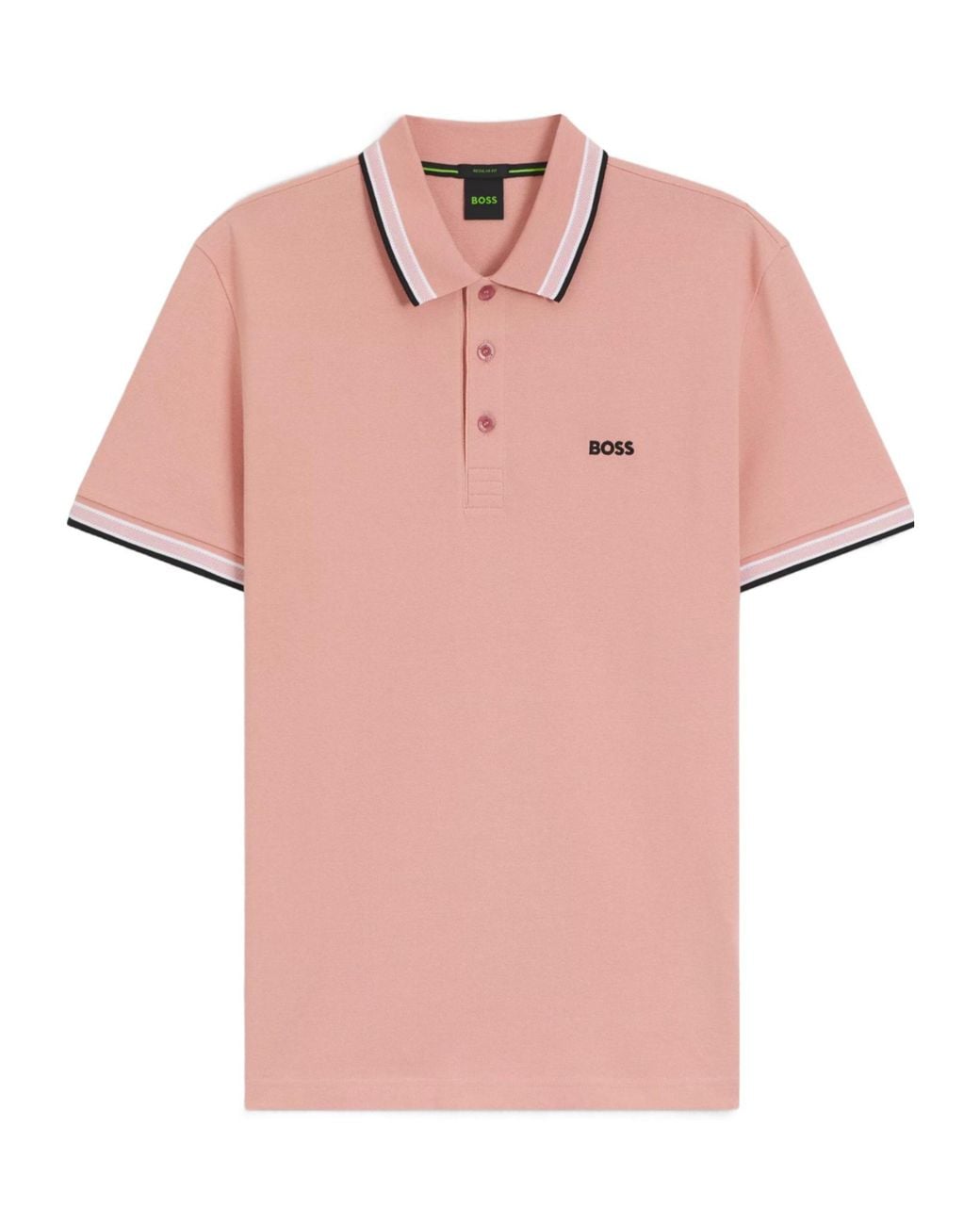 Boss Pink Boss Logo Embroidered Short-Sleeved Polo Shirt for men