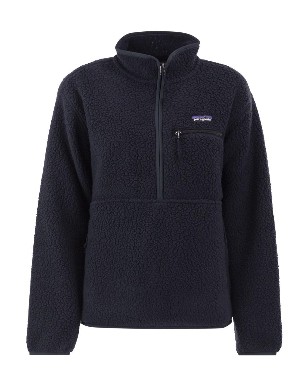 Patagonia Blue Retro Pile Half-Zipped Cardigan