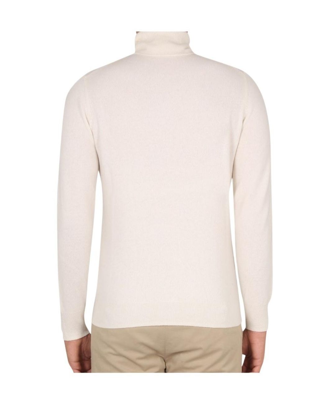 Aspesi White Roll-Neck Knitted Sweater for men