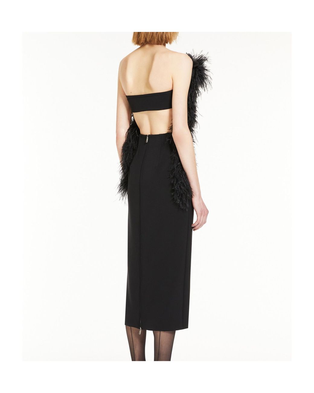 Sportmax Black Cut-Out Sleeveless Dress