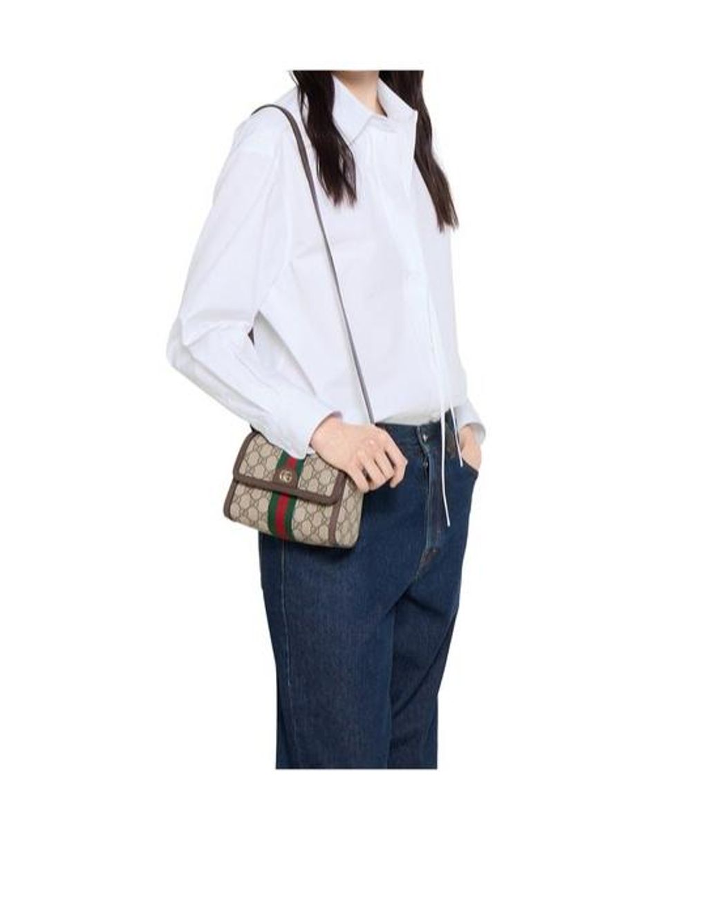 Gucci Gray Ophidia Mini Shoulder Bag