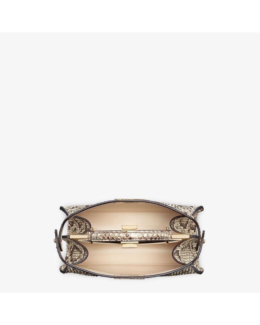 Fendi Brown Natural Python Leather Bag