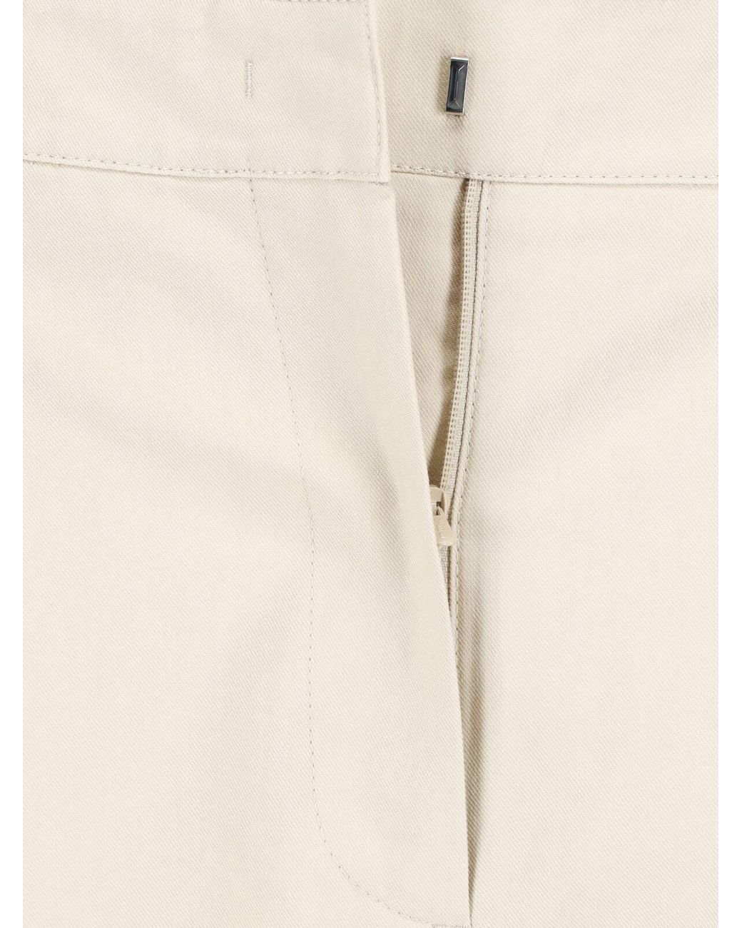 DUNST Natural Pleated Wide-Leg Pants