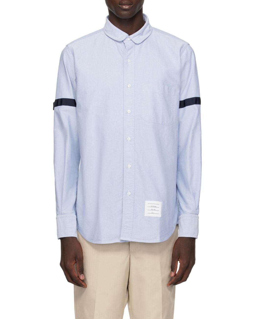 Thom Browne Gray Long-Sleeved Buttoned Shirt for men