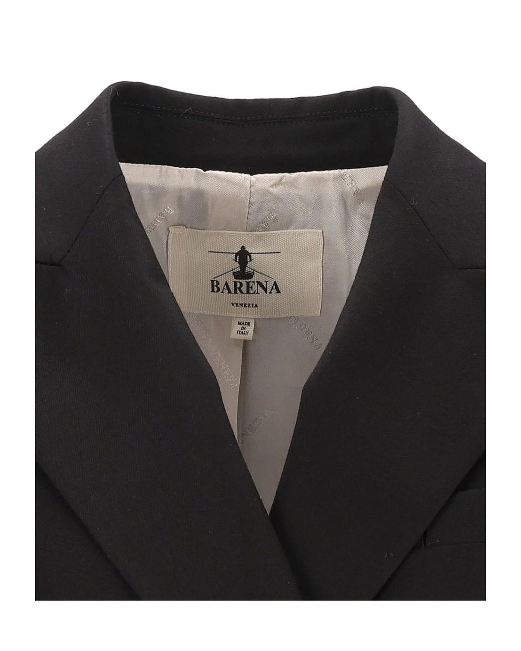 Barena Black Double-Breasted Long-Sleeved Jacket
