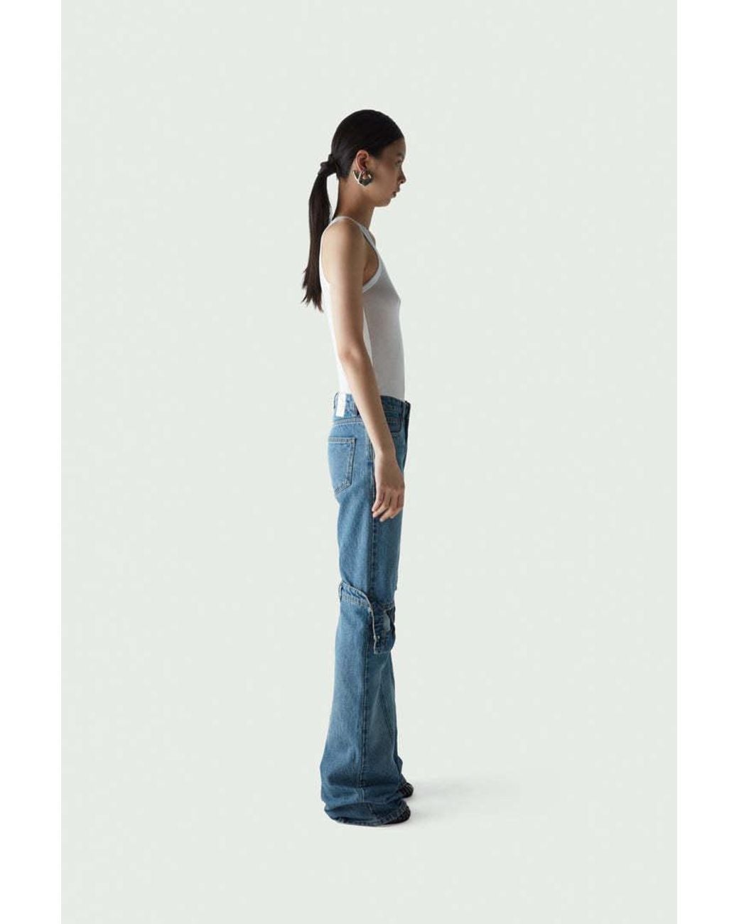 Coperni Blue Multi-Pocket Denim Trousers for men