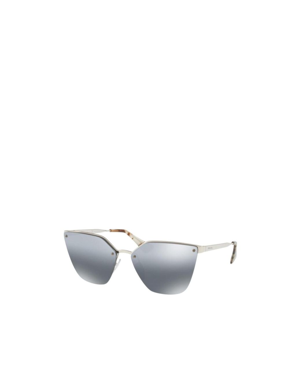 Prada White Letter-Detail Sunglasses