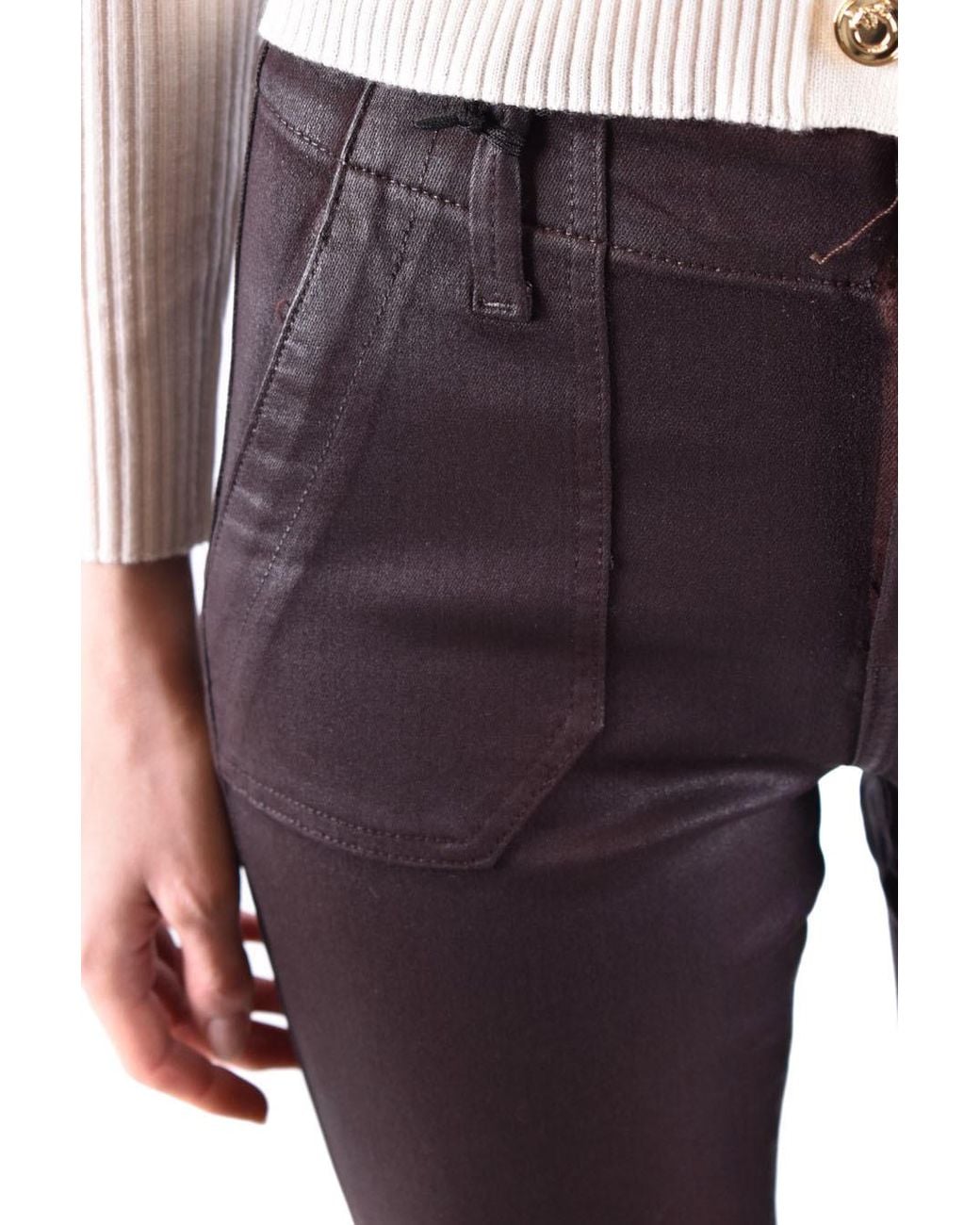 PAIGE Blue Mayslie Coated Track Trousers