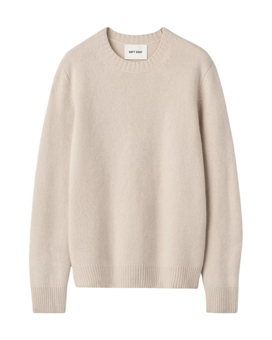 Soft Goat Natural Long-Sleeved Sweater for men