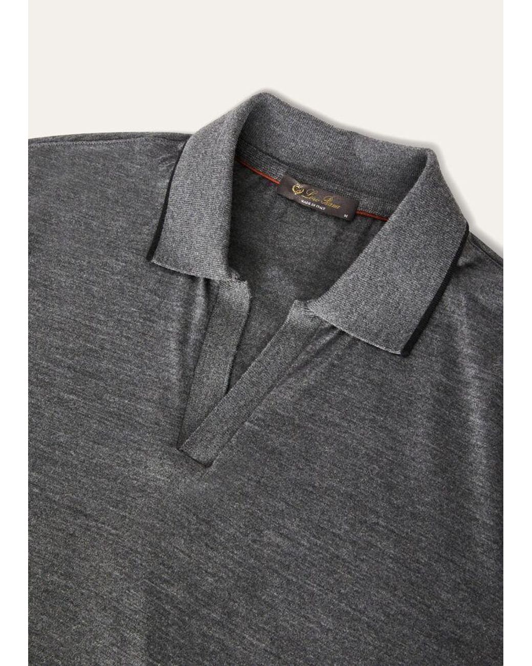 Loro Piana Gray Waitaki Polo Shirt for men
