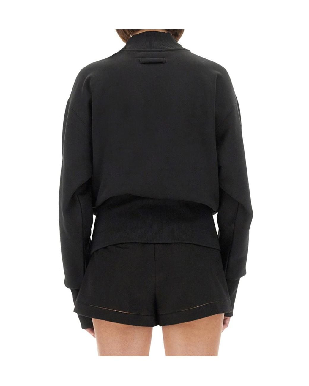 Jean Paul Gaultier Black Logo Printed High-Neck Sweatshirt