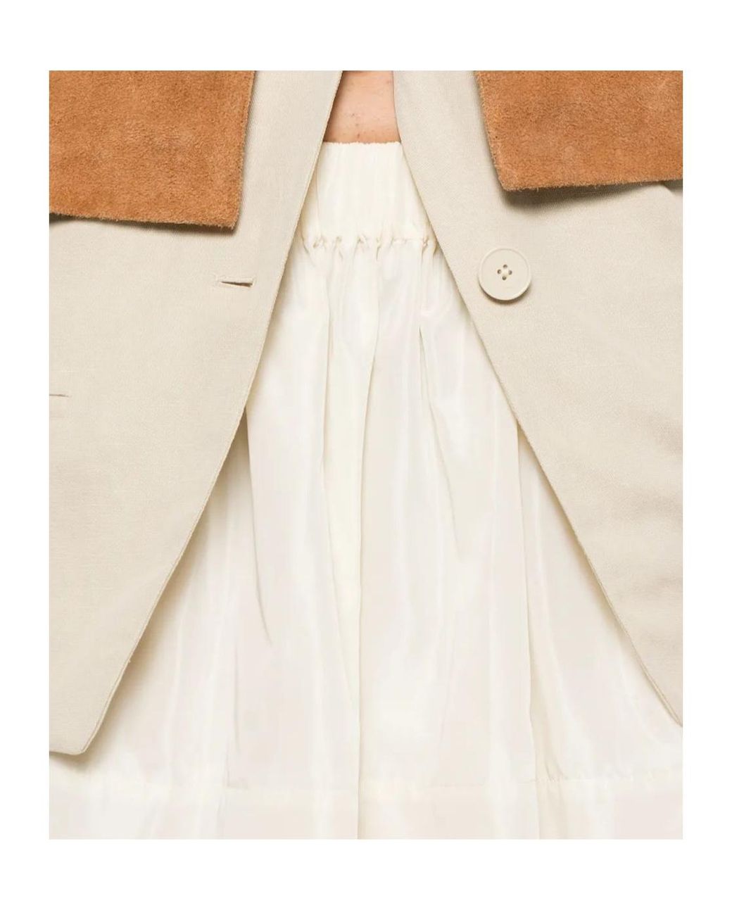 Simone Rocha Natural Petal-Trimmed Mini Skirt