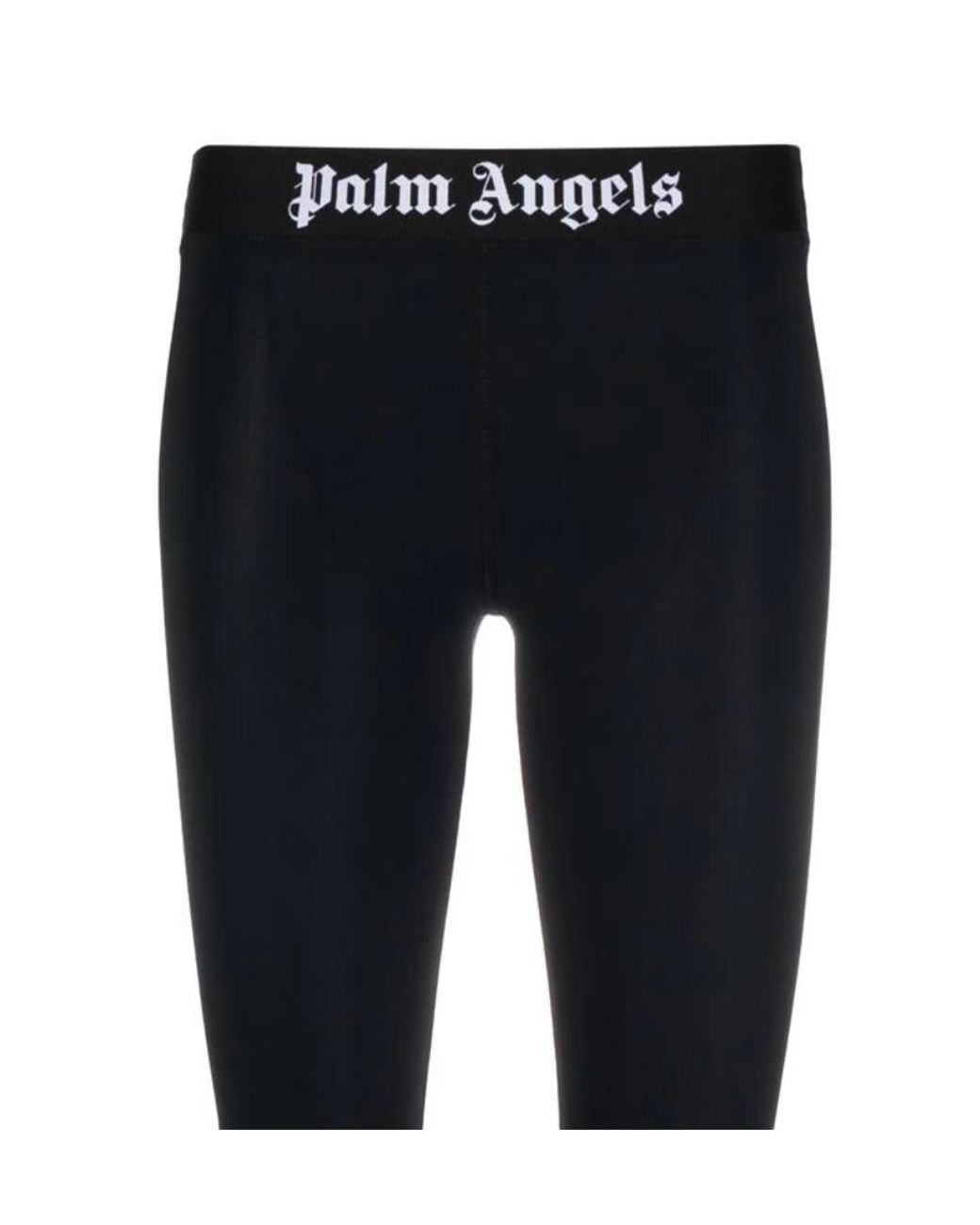 Palm Angels Black Logo Band Leggings
