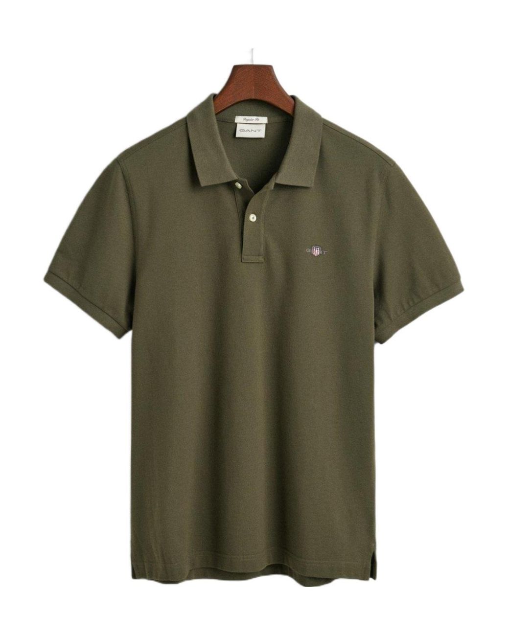 Gant Green Logo Short Sleeve Polo Shirt for men
