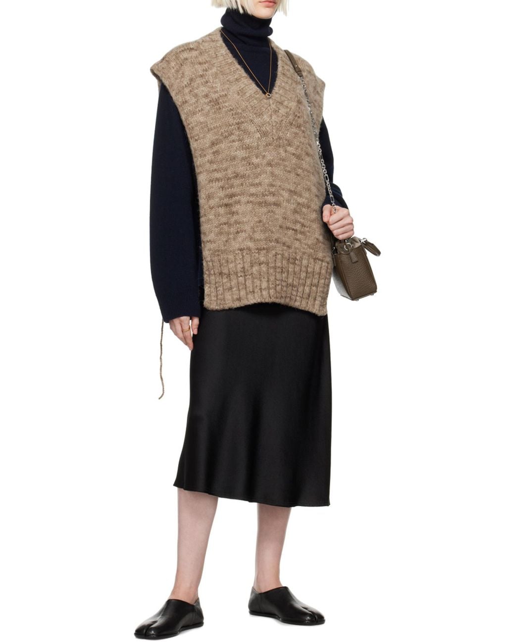 Maison Margiela Blue Roll-Neck Knitted Jumper for men