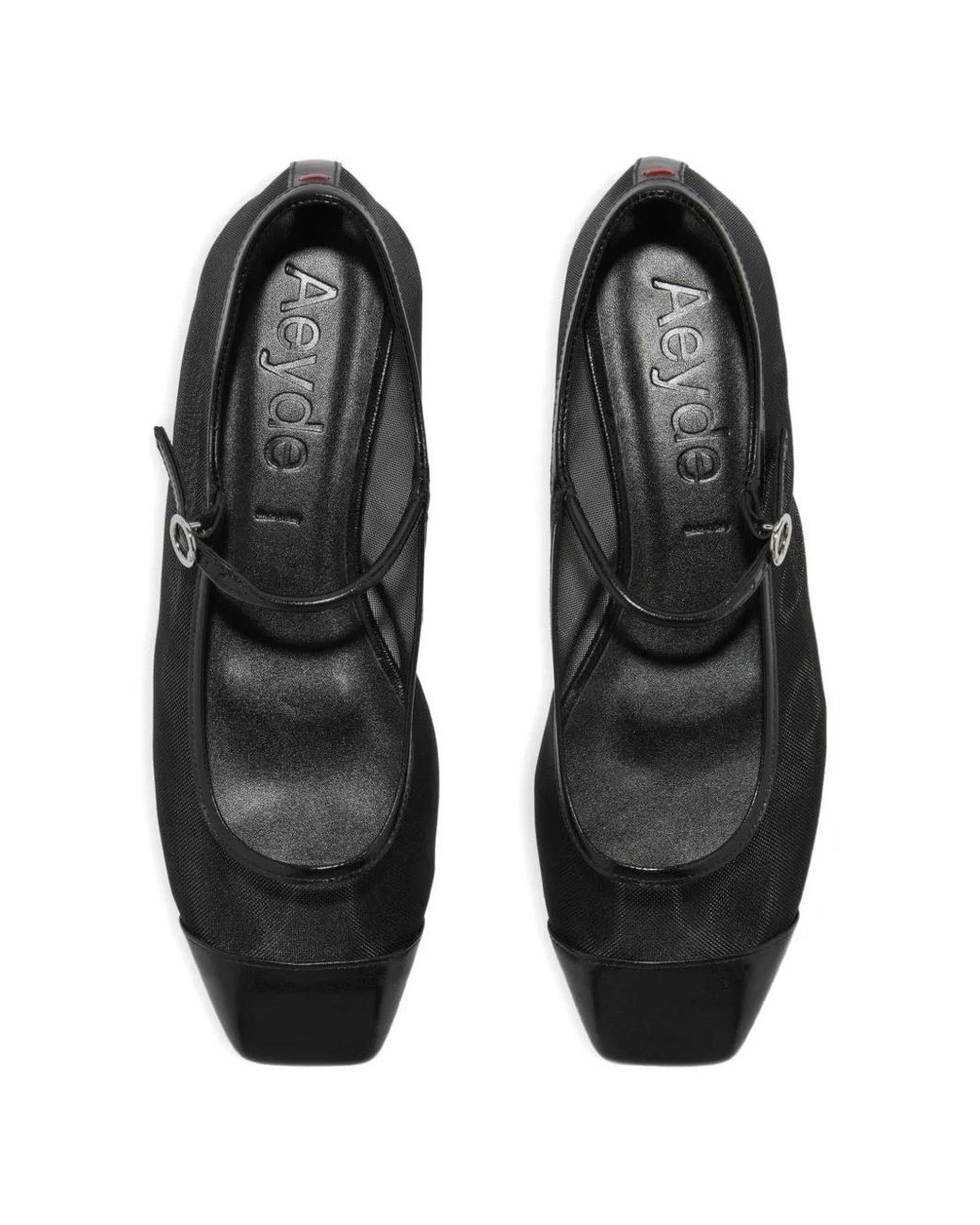 Aeyde Black Uma Mesh Ballet Flats