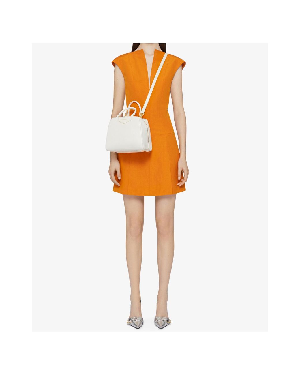 Givenchy White Mini Antigona Cube Bag