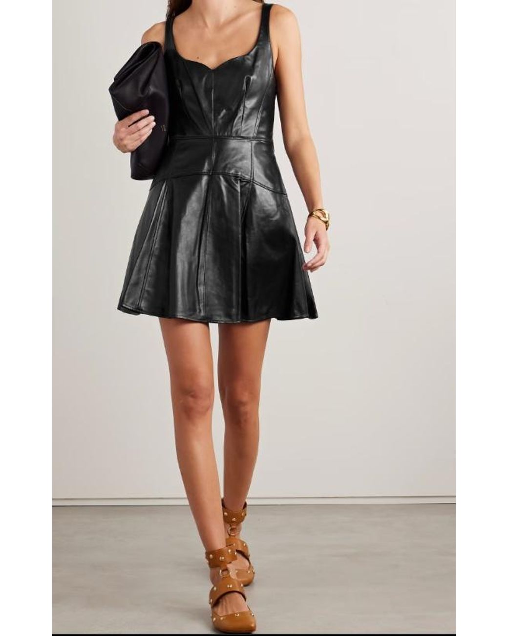 Ulla Johnson Black Patchwork Mini Dress