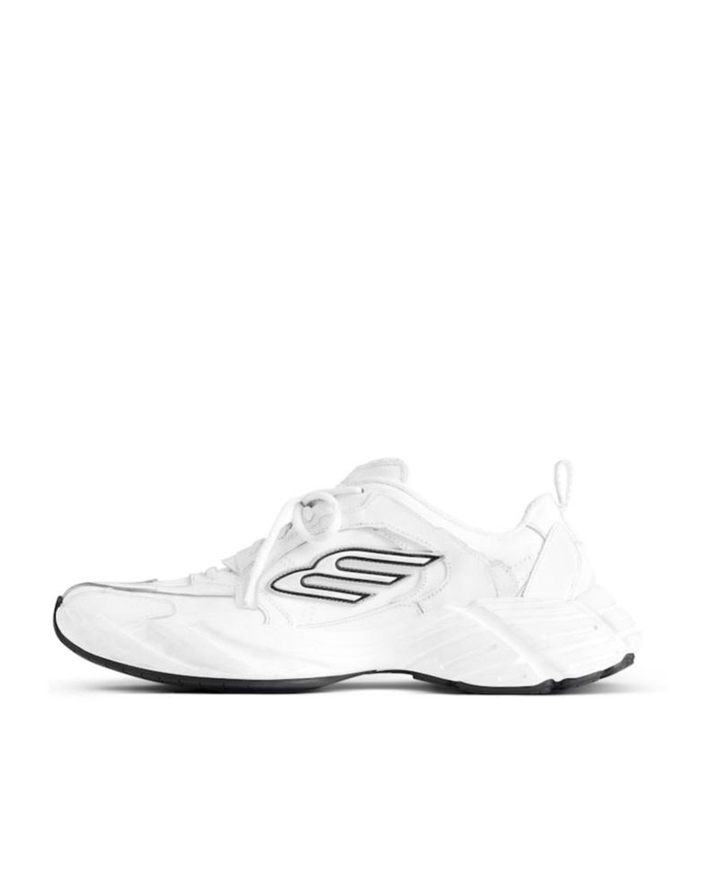 Balenciaga White Monday Lace-Up Sneakers for men