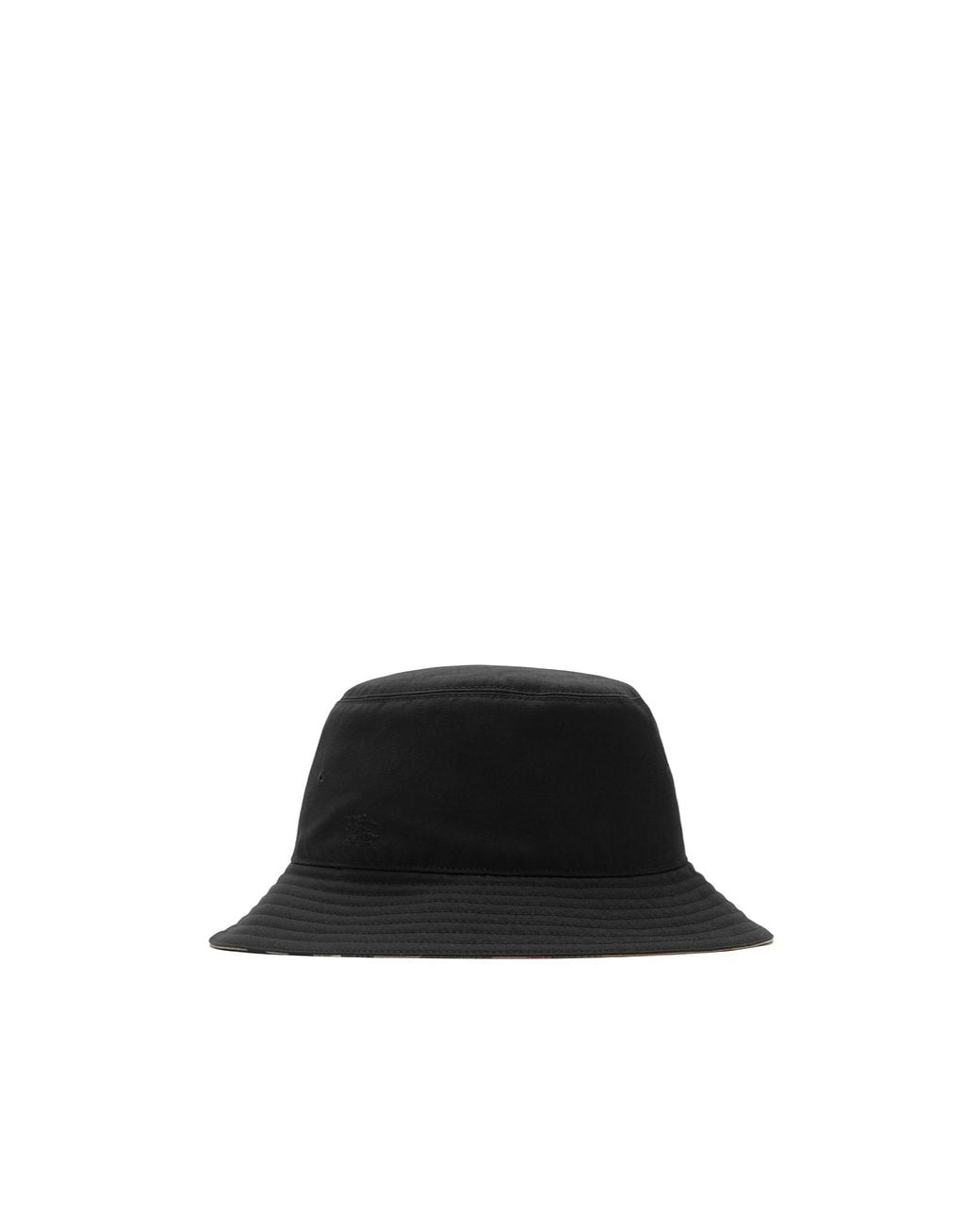 Burberry Black Checked Reversible Bucket Hat for men