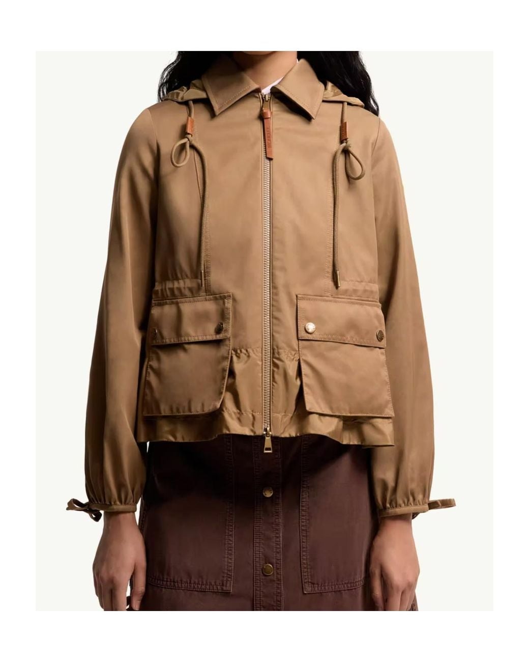 Moncler Brown Adenium Drawstring Hooded Jacket