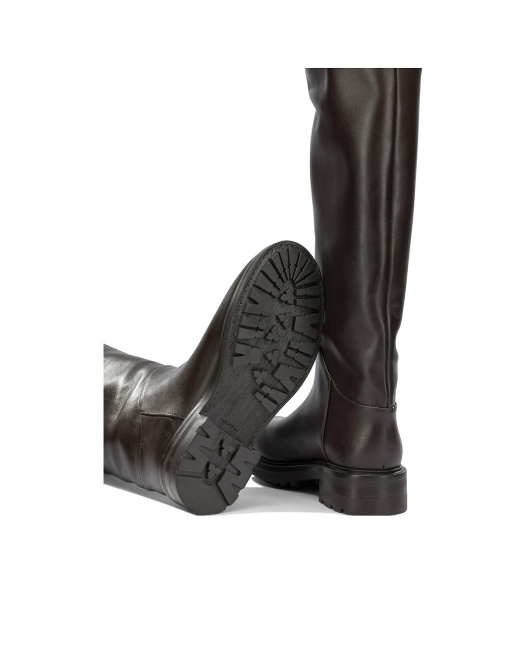 Strategia Black Round-Toe Tall Boots