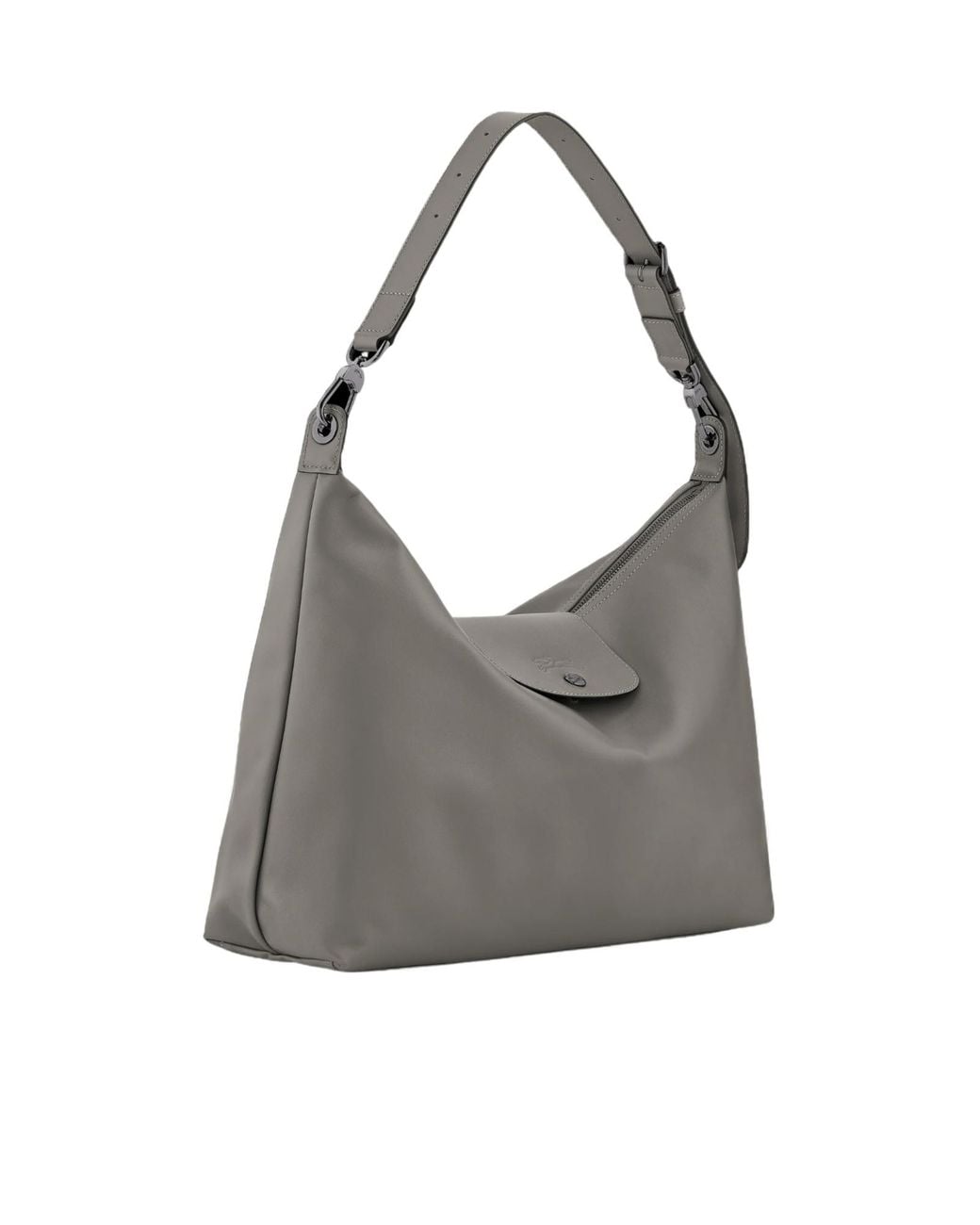 Longchamp Gray Flap Detail Shoulder Bag