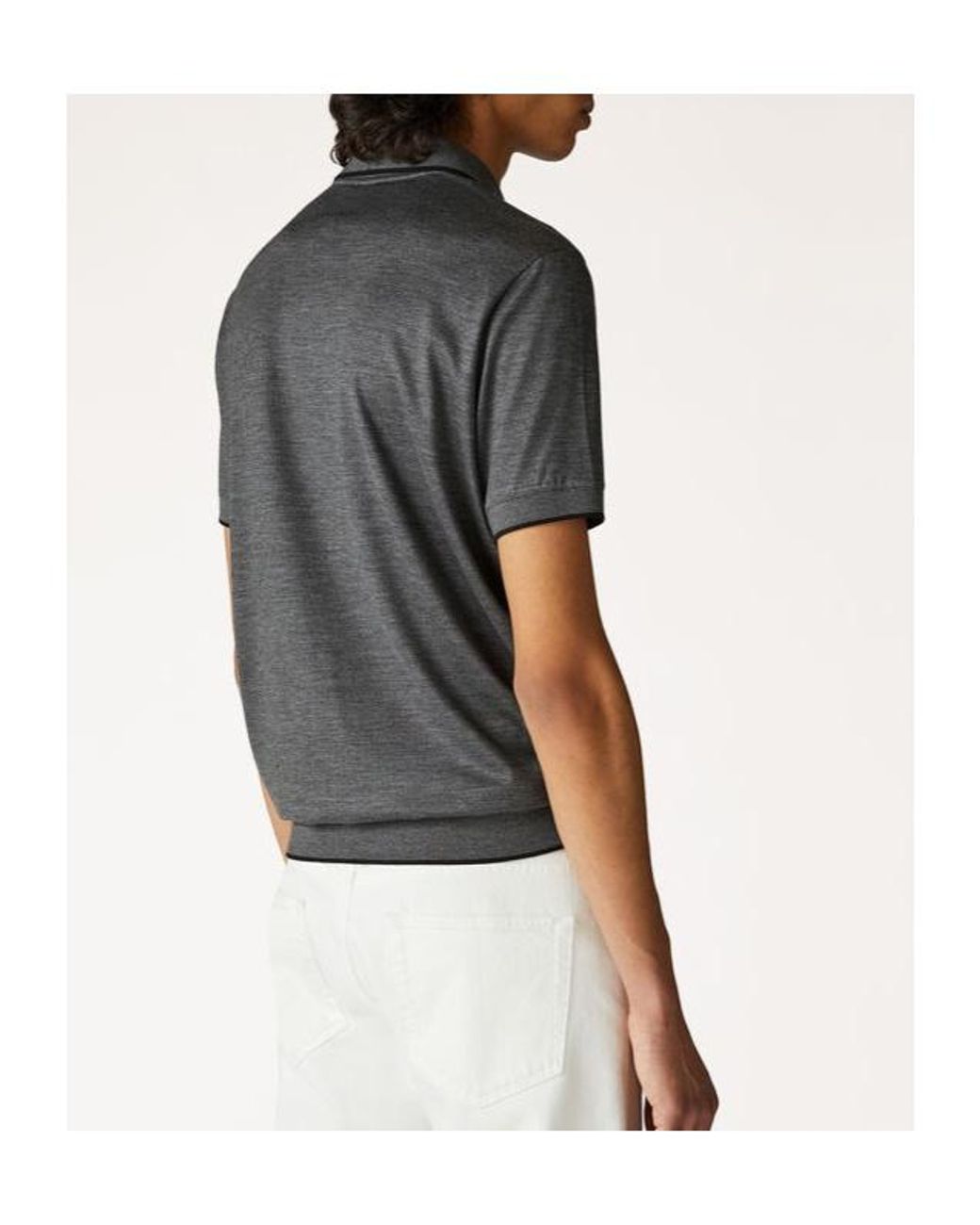 Loro Piana Gray Waitaki Polo Shirt for men
