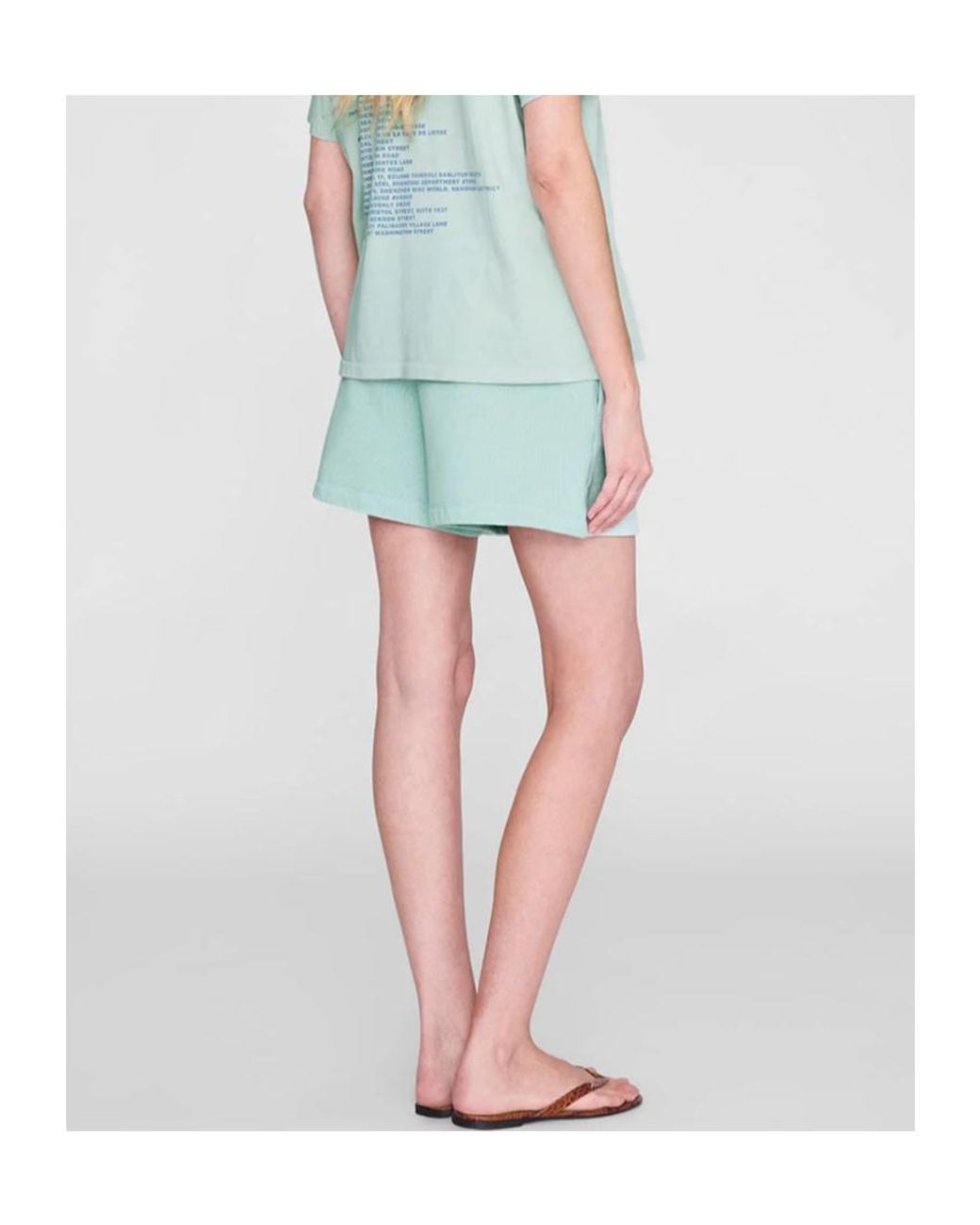 Anine Bing Blue Elastic Waist Shorts