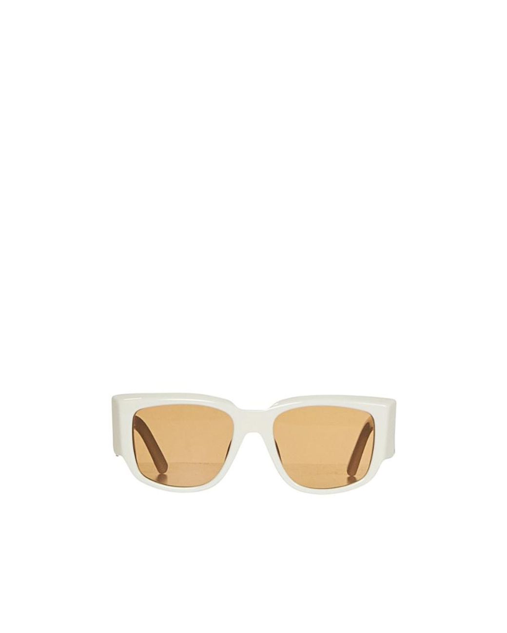 Palm Angels White Laguna Rectangle-Frame Sunglasses for men