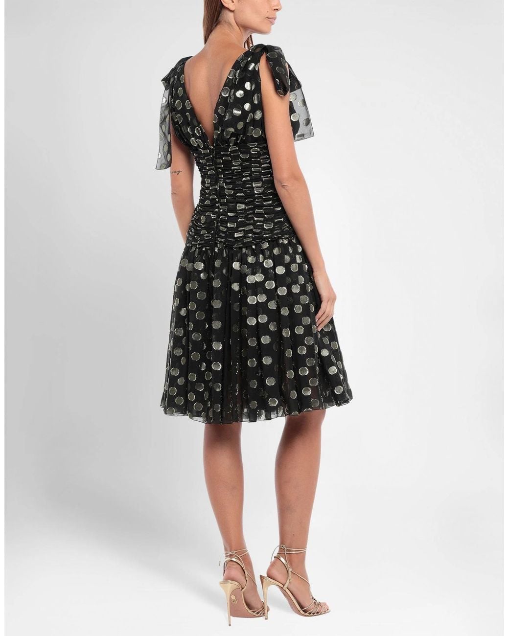 Dolce & Gabbana Black Polka Dot Sleeveless Dress
