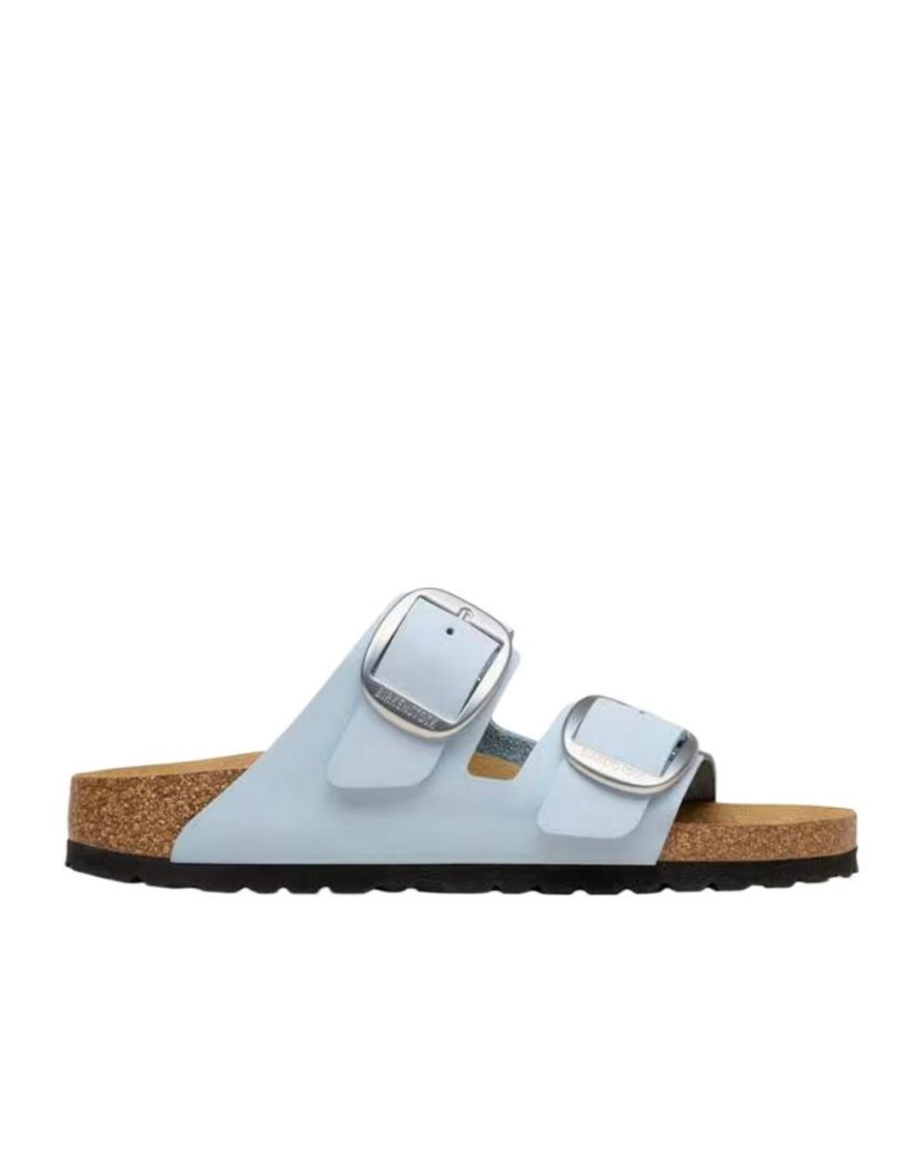 Birkenstock White Two-Strap Flat Sandals