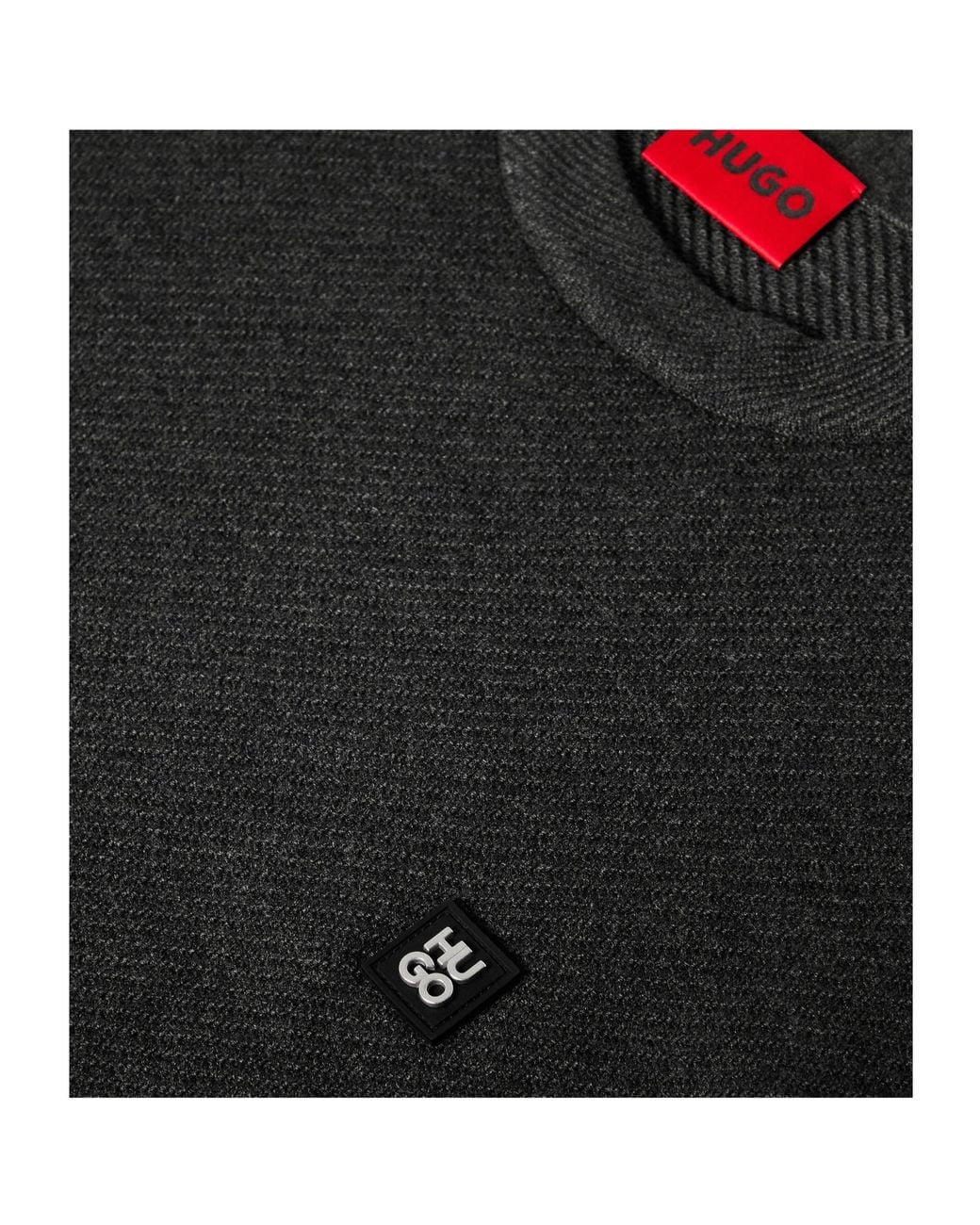Boss Black Crew-Neck Knit Sweater for men