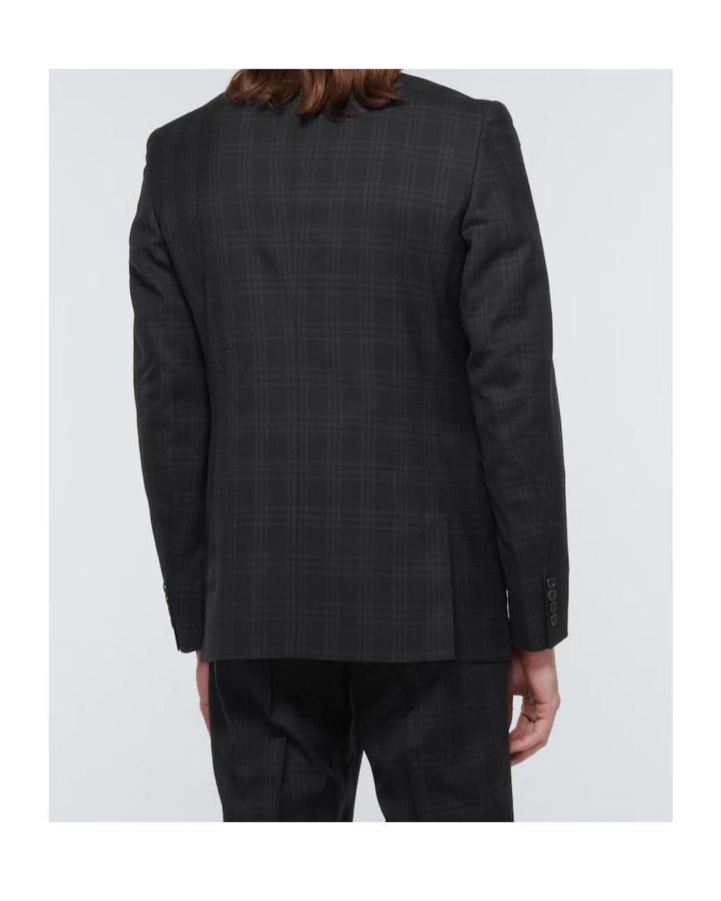 Comme des Garçons Black Plaid Suit Jacket for men