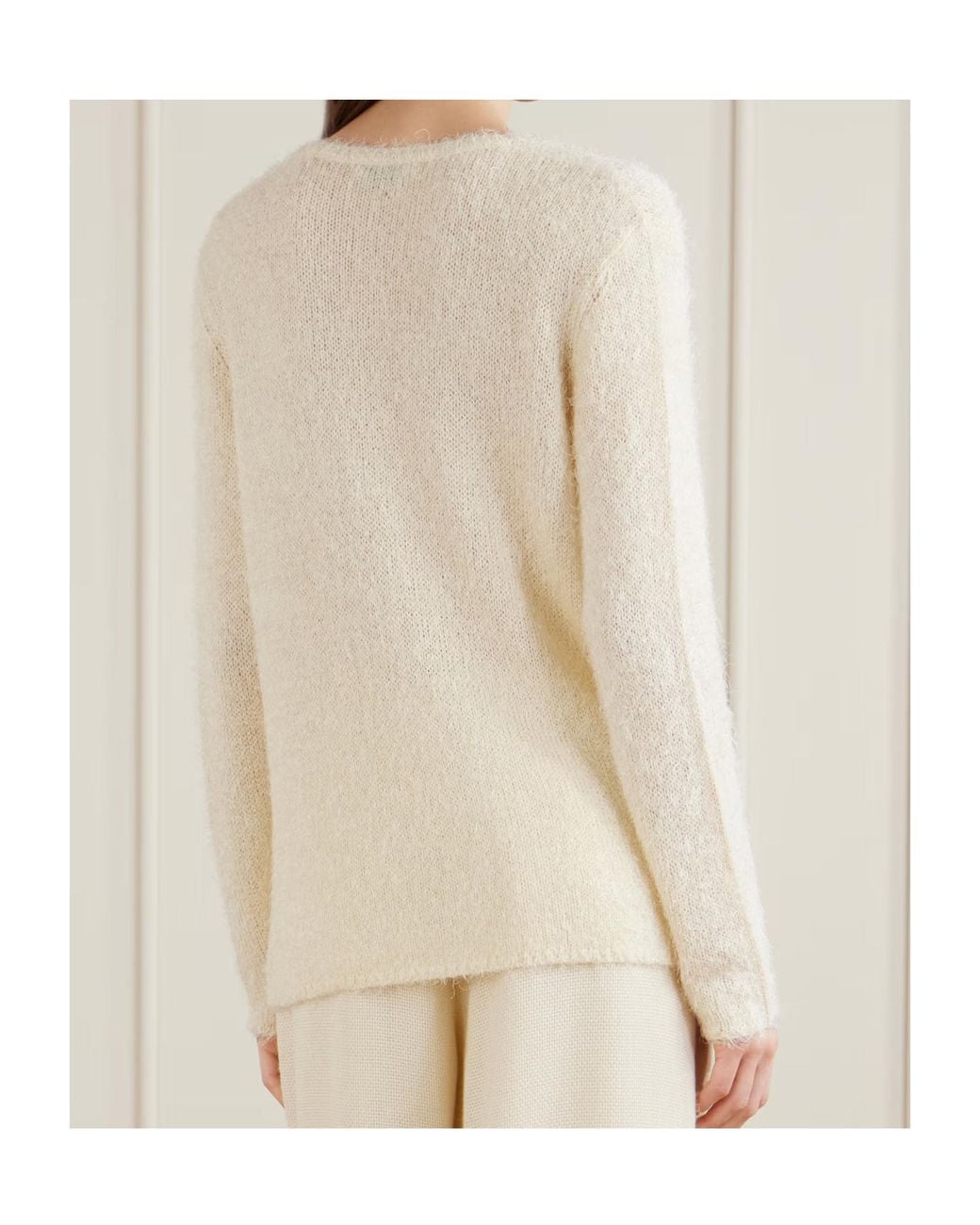 Gabriela Hearst White Neoma Silk And Cashmere-Blend Sweater